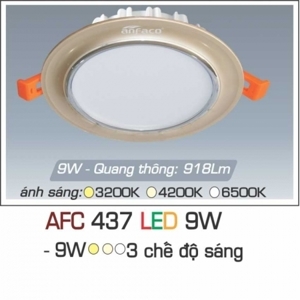 Đèn led âm trần Anfaco AFC-437 - 9W, 1CĐ