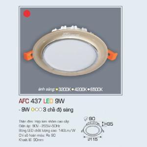 Đèn led âm trần Anfaco AFC-437 - 9W, 1CĐ