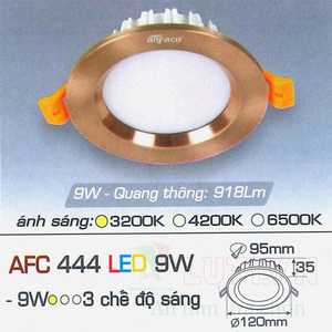 Đèn led âm trần Anfaco AFC-444 - 9W, 3CĐ