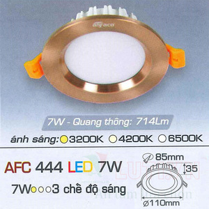 Đèn led âm trần Anfaco AFC-444 - 7W, 3CĐ