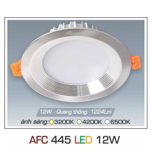 Đèn led âm trần Anfaco AFC-445 - 12W, 1CĐ