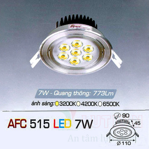 Đèn led âm trần Anfaco AFC-515 - 7W