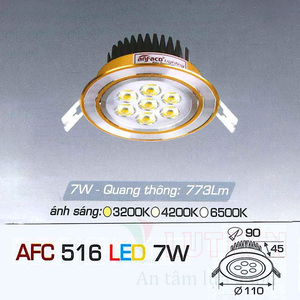 Đèn led âm trần Anfaco AFC-516-7W