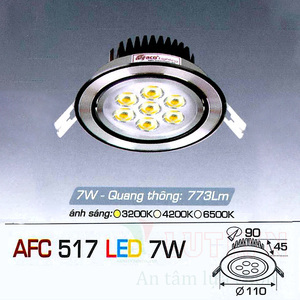 Đèn led âm trần Anfaco AFC-517-7W