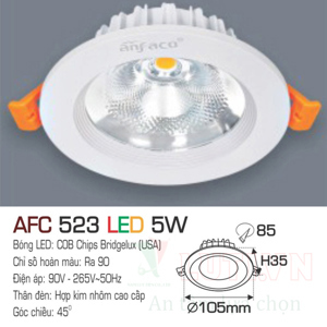 Đèn led âm trần Anfaco AFC-523 - 5W