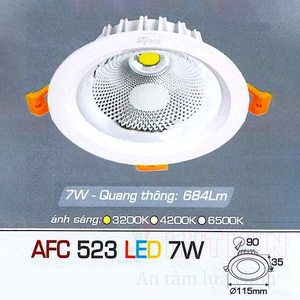 Đèn led âm trần Anfaco AFC-523 - 7W