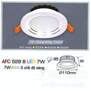 Đèn led âm trần Anfaco AFC-528B-7W-3CĐ