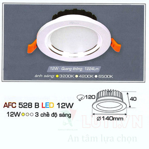 Đèn led âm trần Anfaco AFC-528B-12W-3CĐ