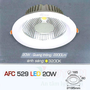 Đèn led âm trần Anfaco AFC-529-20W