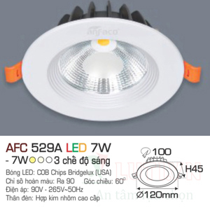 Đèn led âm trần Anfaco AFC-529A - 7W