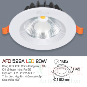 Đèn led âm trần Anfaco AFC-529A - 20W