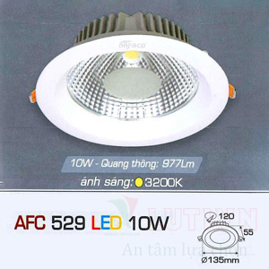 Đèn led âm trần Anfaco AFC-529-10W