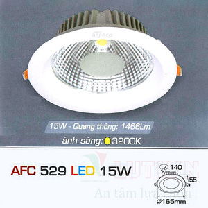 Đèn led âm trần Anfaco AFC-529-15W