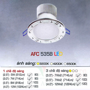 Đèn led âm trần Anfaco AFC-535B-7W