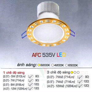 Đèn led âm trần Anfaco AFC-535V-5W