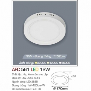 Đèn led âm trần Anfaco AFC 561 - 12W