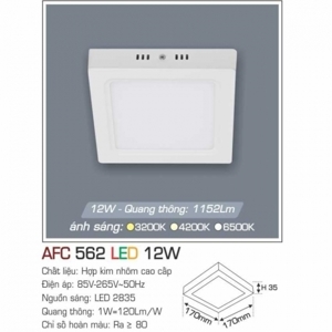 Đèn led âm trần Anfaco AFC 562 - 12W