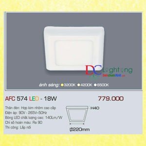 Đèn led âm trần Anfaco AFC-574 - 18W