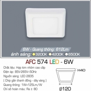 Đèn led âm trần Anfaco AFC-574 - 6W