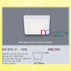 Đèn led âm trần Anfaco AFC-574 - 12W