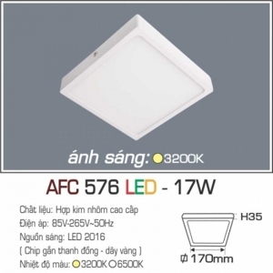 Đèn led âm trần Anfaco AFC-576 - 17W