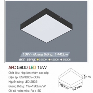 Đèn led âm trần Anfaco AFC 580D - 16W