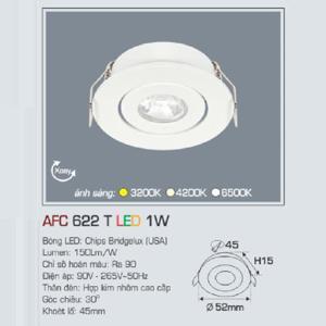 Đèn led âm trần Anfaco AFC-622 - 1W