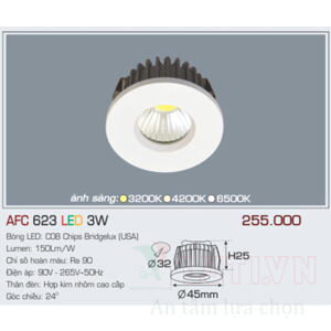 Đèn led âm trần Anfaco AFC-623 - 3W