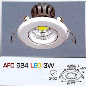 Đèn led âm trần Anfaco AFC-624 - 3W