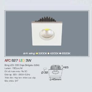 Đèn led âm trần Anfaco AFC-627 - 3W