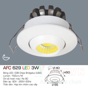 Đèn led âm trần Anfaco AFC-629 - 3W