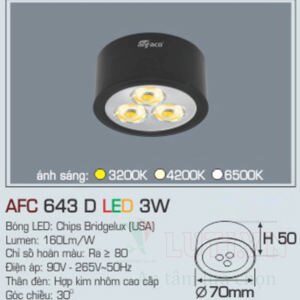 Đèn led âm trần Anfaco AFC 643D - 3W