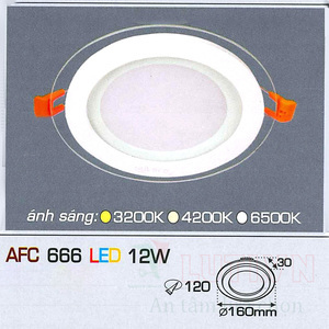 Đèn led âm trần Anfaco AFC-666 - 12W