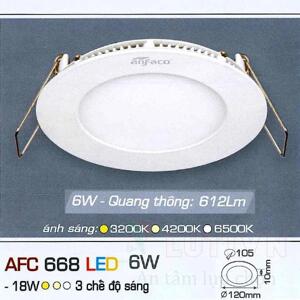 Đèn led âm trần Anfaco AFC-668 - 6W, 3CĐ