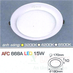 Đèn led âm trần Anfaco AFC-668A-15W