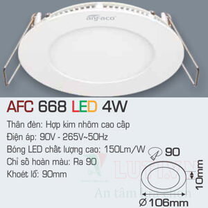 Đèn led âm trần Anfaco AFC-668 - 4W, 3CĐ