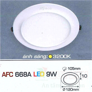 Đèn led âm trần Anfaco AFC-668A-9W