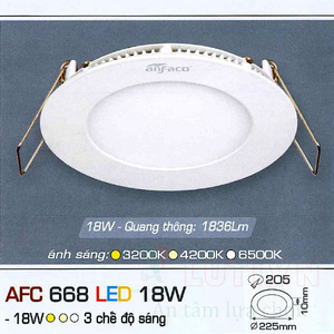 Đèn led âm trần Anfaco AFC-668 - 18W, 3CĐ