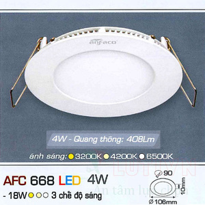 Đèn led âm trần Anfaco AFC-668 - 4W, 3CĐ