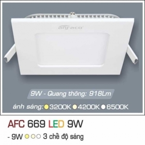 Đèn led âm trần Anfaco AFC-669 - 9W, 3CĐ