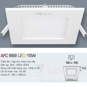 Đèn led âm trần Anfaco AFC-669 - 15W, 3CĐ