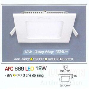 Đèn led âm trần Anfaco AFC-669 - 12W, 3CĐ