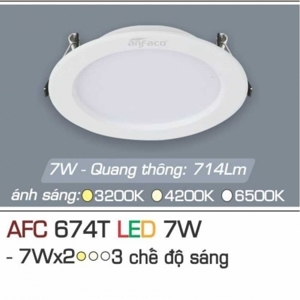 Đèn led âm trần Anfaco AFC-674T - 7W, 1CĐ