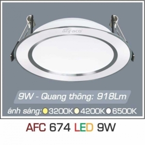 Đèn led âm trần Anfaco AFC-674 - 9W, 1CĐ