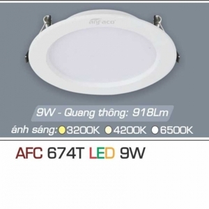 Đèn led âm trần Anfaco AFC-674T - 9W, 1CĐ