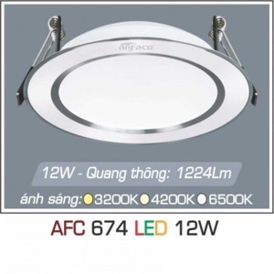 Đèn led âm trần Anfaco AFC-674 - 12W, 1CĐ