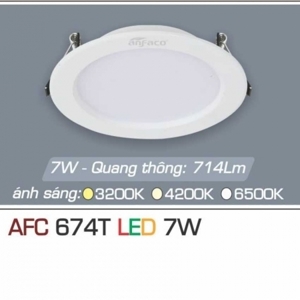 Đèn led âm trần Anfaco AFC-674T - 7W, 1CĐ