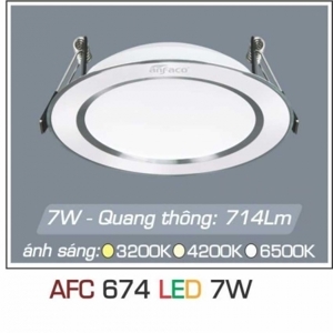 Đèn led âm trần Anfaco AFC-674 - 7W, 1CĐ