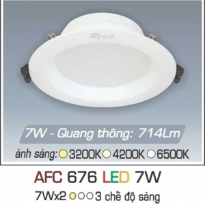 Đèn led âm trần Anfaco AFC-676- 7W, 1CĐ