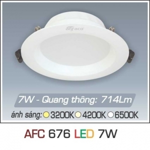 Đèn led âm trần Anfaco AFC-676- 7W, 1CĐ